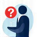 Icono de consulta: persona recibiendo asesoría